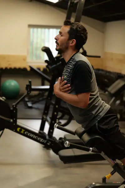 Adhérent sur rameur Concept 2 - salle de sport Anglet